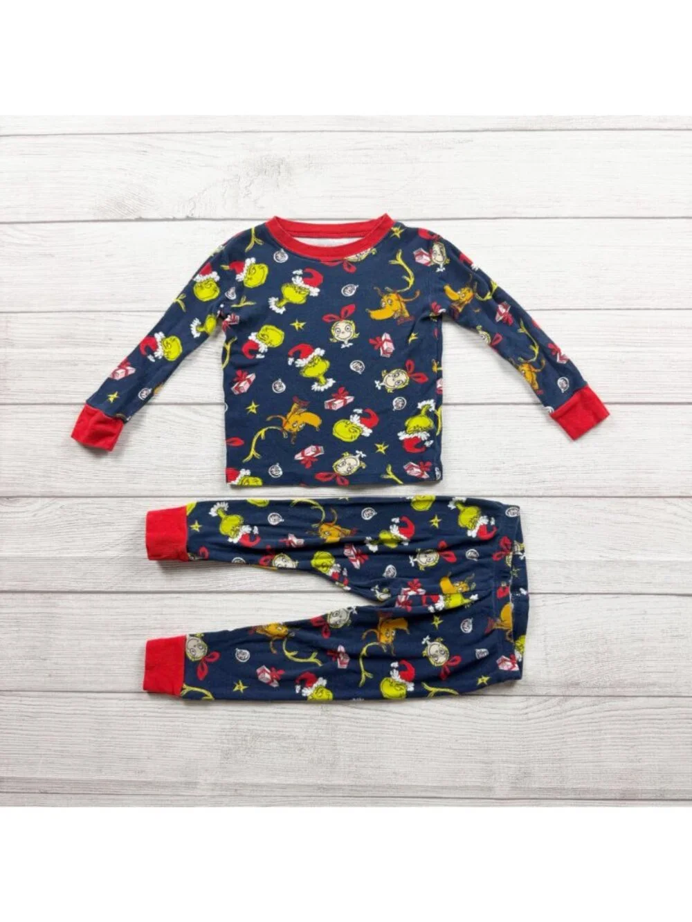 Grinch Carter's Pajama Set Christmas Holiday Print Sleepwear 18-24 Months